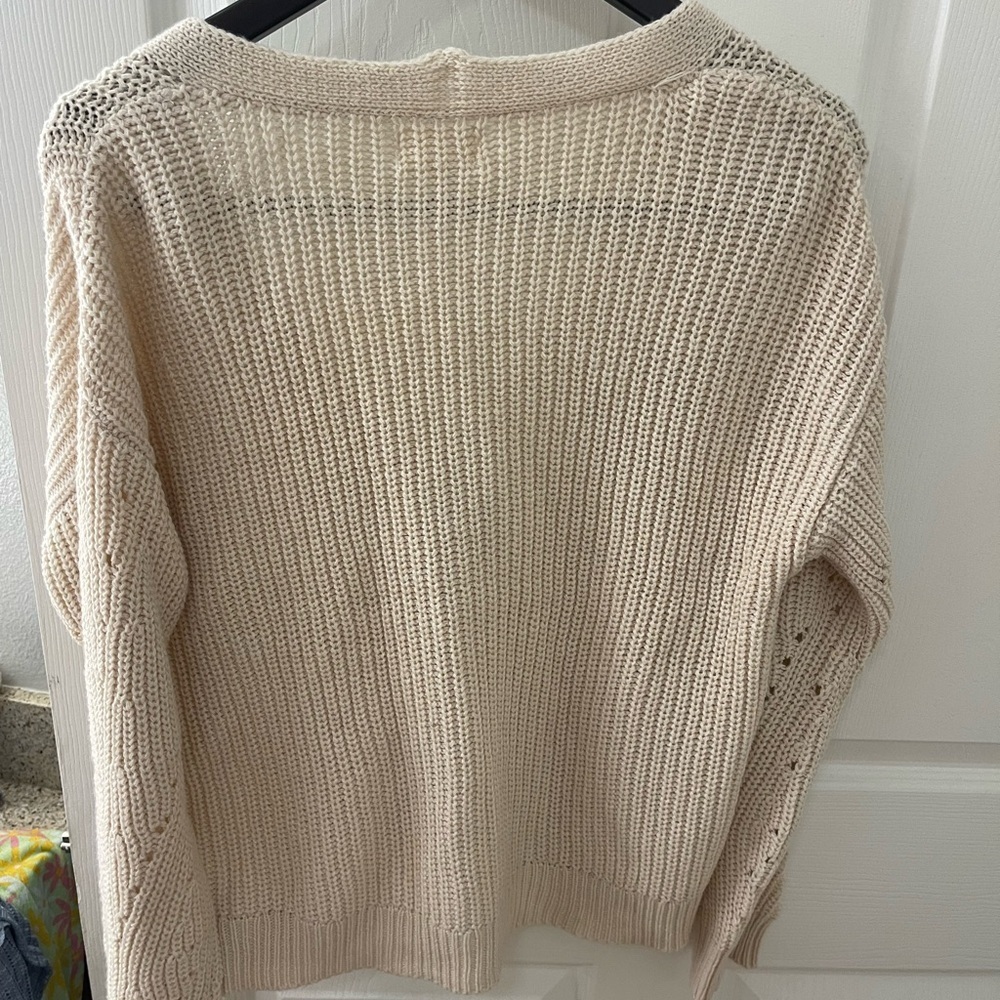 Beige Button-Up Cardigan - Picture 3 of 5